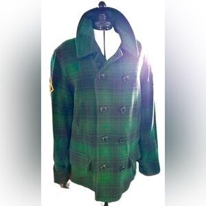 American Living Classic Mackinaw Double Breasted Pea Coat - Size XL